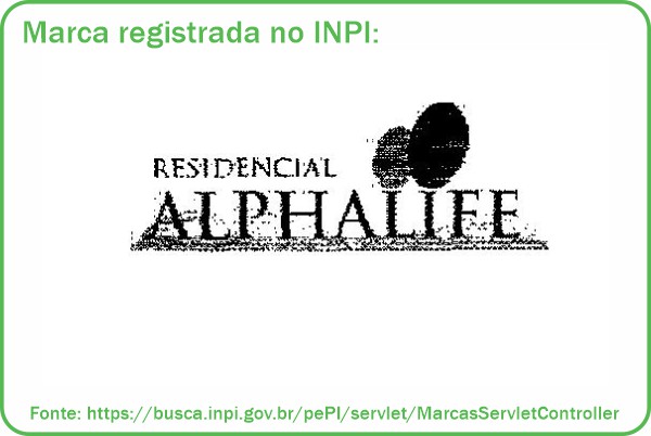 marca residencial loteamento alpha registrada inpi
